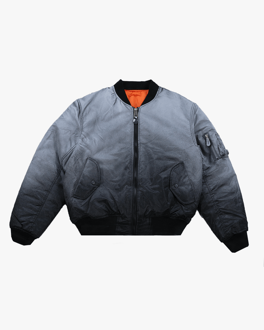 GREY GRADIENT BOMBER JACKET