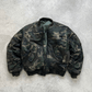 AGED CAMO BOMBER JACKET